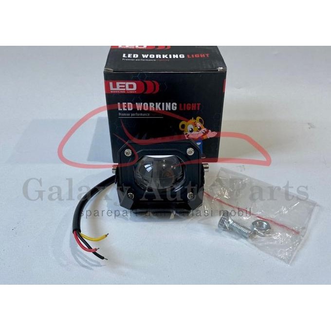 LAMPU TEMBAK MINI PROJIE LED PUTIH KUNING MOBIL MOTOR UNIVERSAL