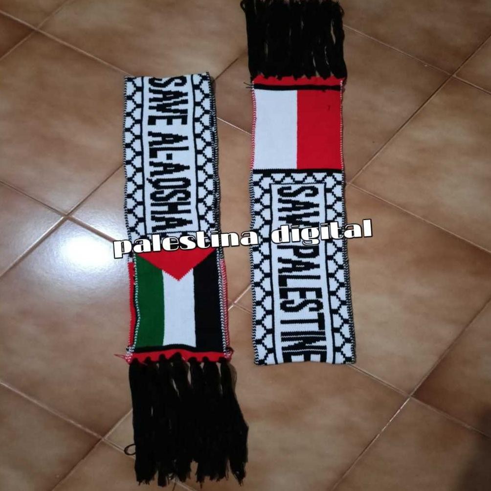Syal Rajut Palestina / Syal Rajut komputer / Syal Palestine / Bandana Palestina