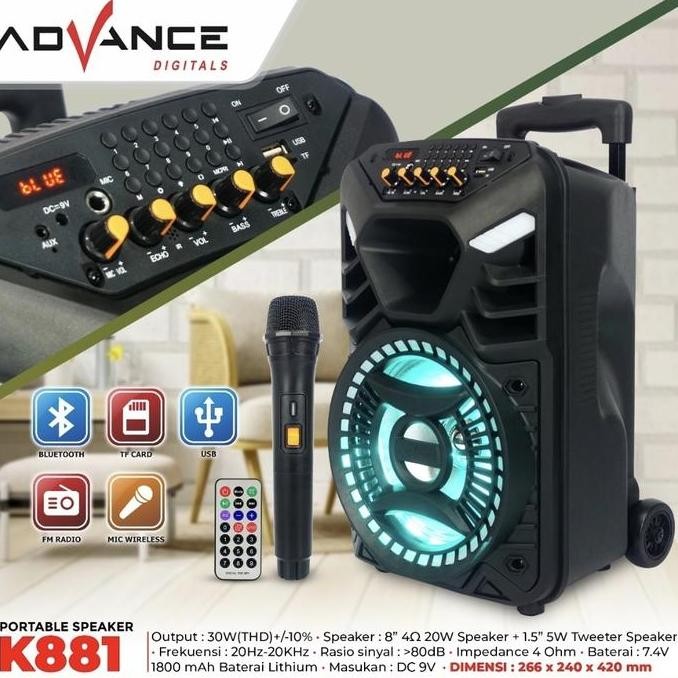 Asli SPEAKER BLUETOOTH K881 ADVANCE