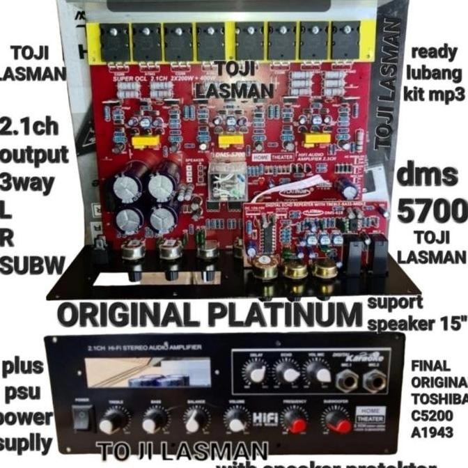Murah DMS 5700 KIT AKTIVE SPEAKER AMPLIFIER AUDIO SURROUND DOLBY 5.1 2.1 3 5 tojil4 Kualitas Baik