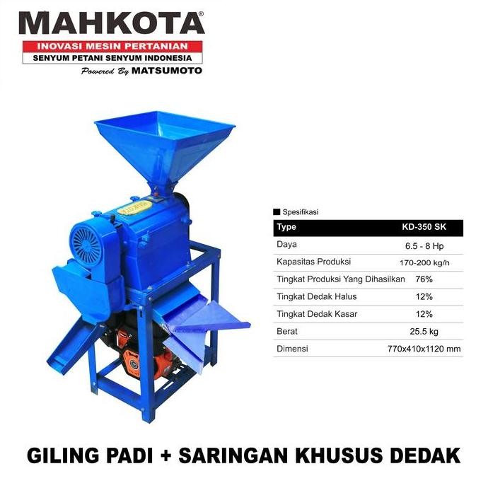 

Terlaris Mahkota Mesin Giling Padi Dan Jagung Mini Type Kd-350 Sk Corong Khusus