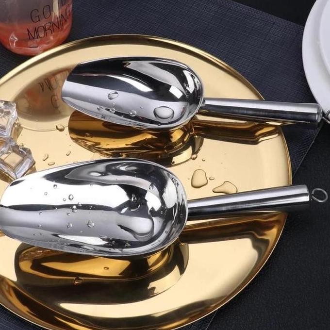 

Terlaris Diskon Mengejutkan Es Sekop Stainless Steel Bahan Tebal / Ice Shovel Scoop / Sekop Es Batu Beras Tepung Kedelai #A-018