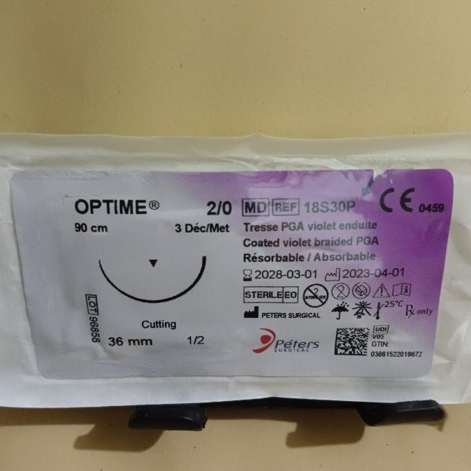 

optime 2/0 cuting (pga absorbable) termurah