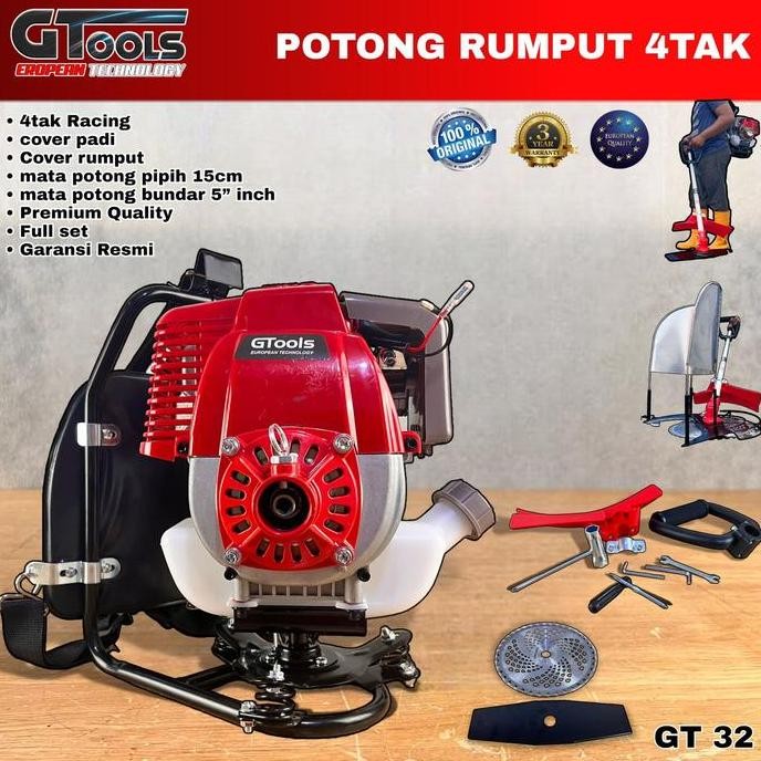 

Terlaris Mesin Potong Rumput Dan Padi 4Tak Mod Honda Merk Gtools Gt32 Brush Cut