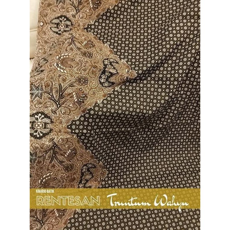 Batik Tulis Kinario Kain Batik Rentesan Tulis Kombinasi Motif Jawa Klasik Pakem Solo Termurah