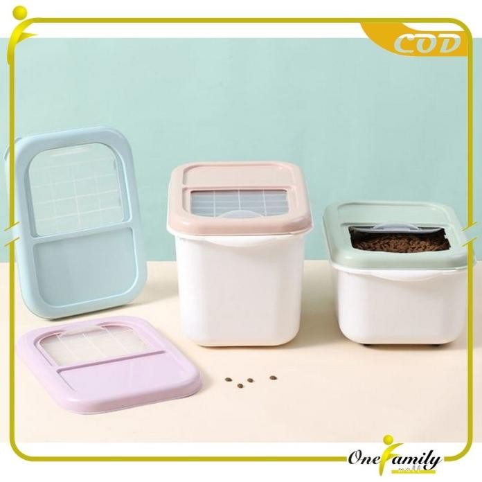 

Terlaris One-C719 Tempat Beras Kotak Penyimpanan Makanan Rice Box Storage Bisa Didorong Dengan Roda / Wadah Serbaguna Box Beras Tepung Free Cangkir