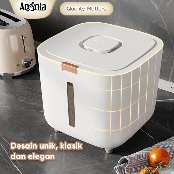 

Terlaris Desriy Market - Angola Dispenser Beras Full Tertutup Anti Kutu Debu 5/10/15Kg E03/E04 Tempat Penyimpanan Tepung Serbaguna Terlaris.