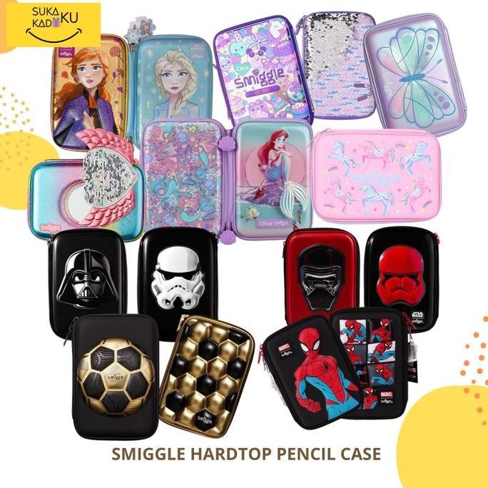 

ASB SMIGGLE Hardtop Pencil Case 3D Frozen Unicorn Star Wars Kotak Pensil Anak