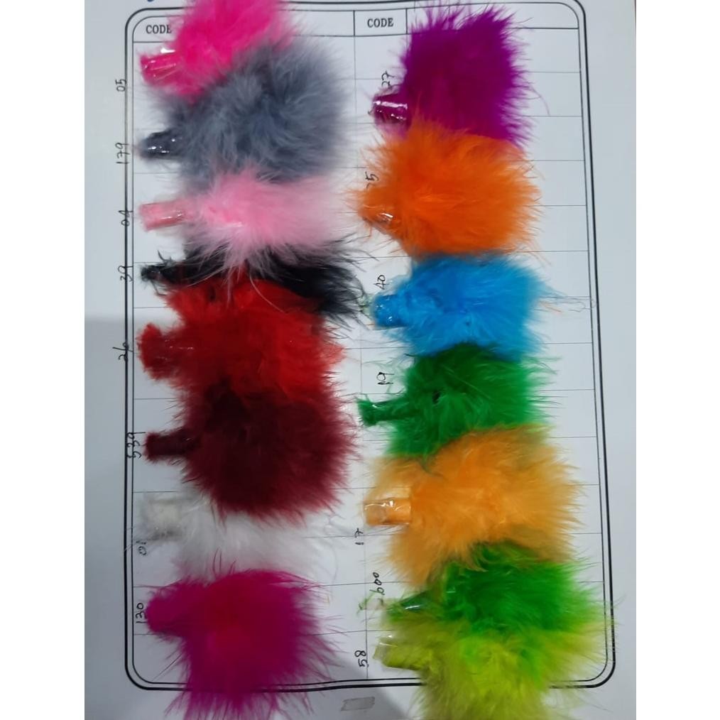 Renda Bulu-Bulu / Bulu ayam halus renteng