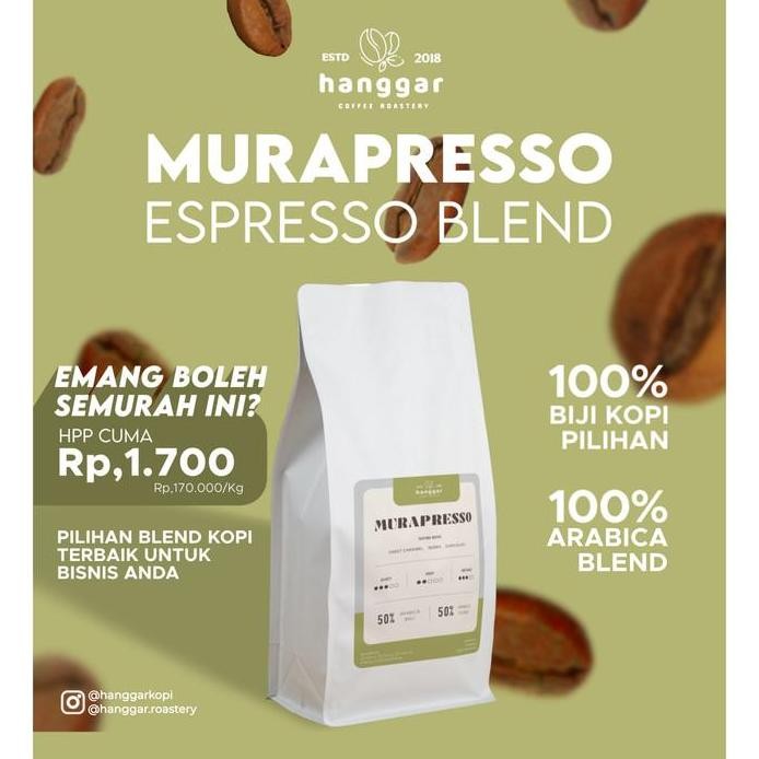 

ready stock MURAPRESSO ESPRESSO BLEND FULL ARABIKA BIJI KOPI