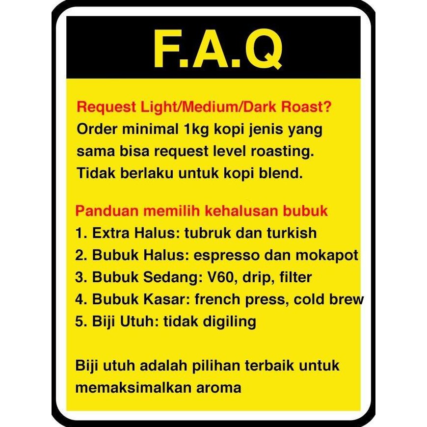 

ready stock Biji Kopi Bubuk Arabika Flores Yellow Caturra 1kg 1 kilo kilogram