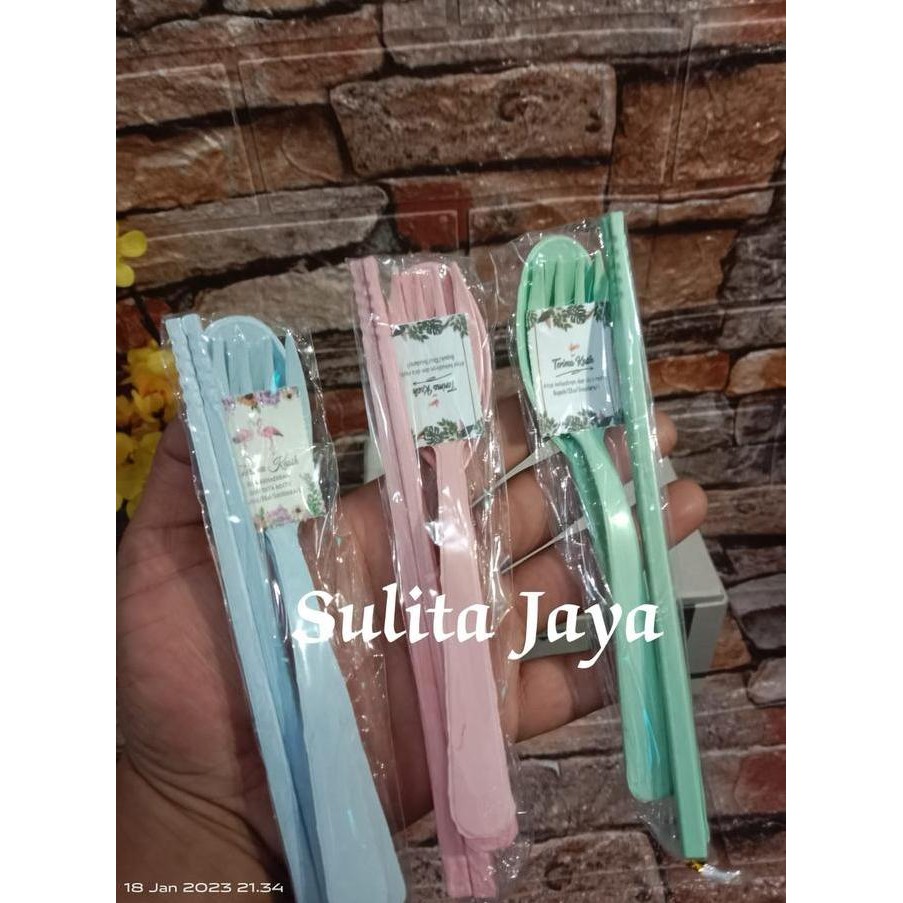 ready  souvenir sendok garpu -souvenir pernikahan sendok garpu sumpit kemas plastik isi 50 pcs dan g