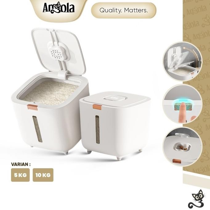 

Terlaris [Garansi Pecah] Angola Dispenser Beras/Tempat Beras Serbaguna E03/E04 Tempat Wadah Penyimpanan Makanan/Beras Beras/Rice Bucket/Biji-Bijian/Tepung