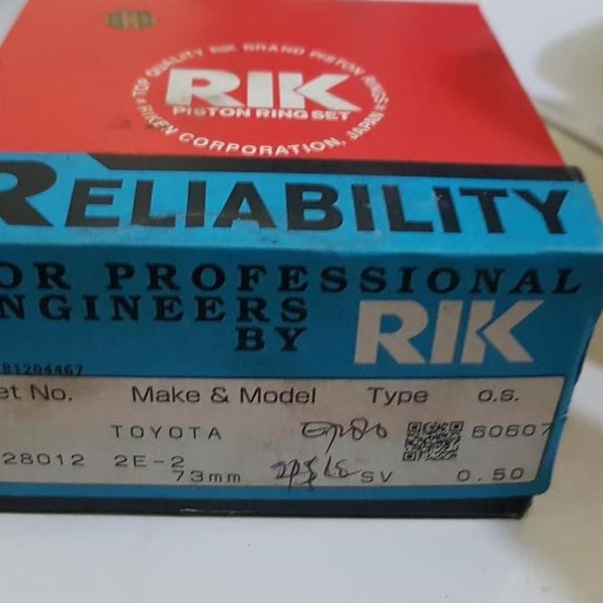 Ring Seher Starlet Ep80 Oversized 0.50 Rik Japan Terlengkap