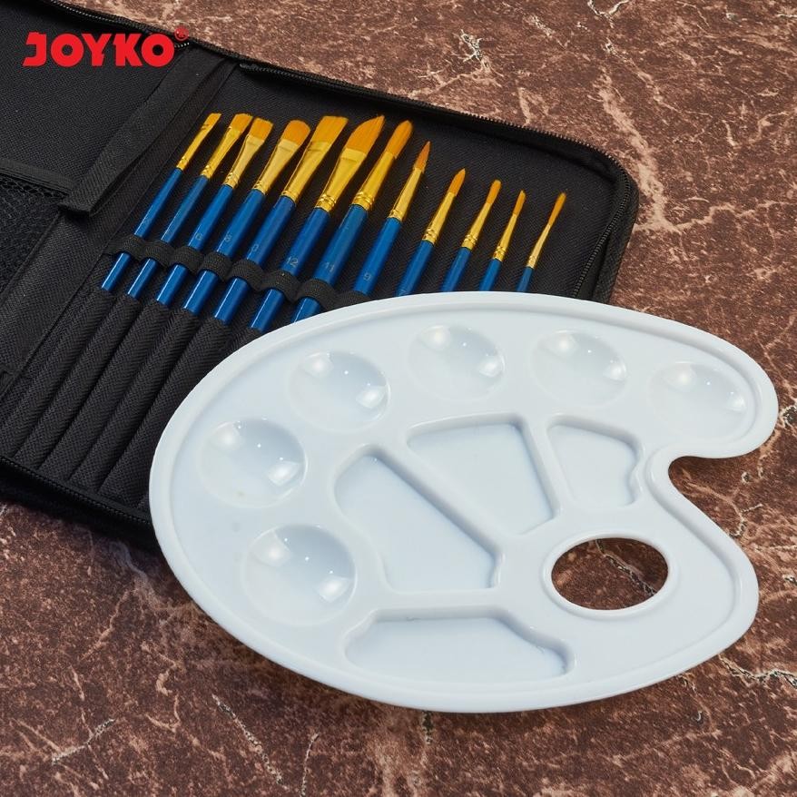 

COD SD83 JOYKO ART BRUSH PALLETE BAG 1 SET 12 KUAS LUKIS PALET ALAT SENI BRS-7 Viral Viral