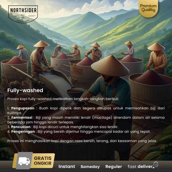 

ready stock Northsider Kopi Arabika Ethiopia Mokanesa Bulga fully-washed coffee