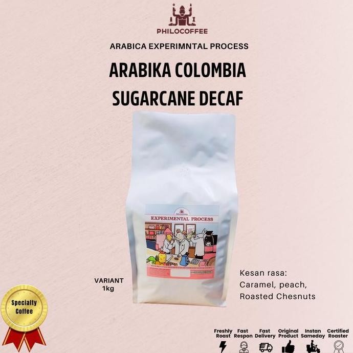 

ready stock Kopi Arabika Colombia Sugarcane Decaf | Arabica Coffee - Kopi Impor | Biji Kopi