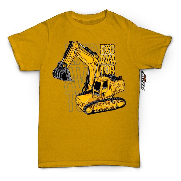Kaos Anak Excavator Truk Alat Berat Distro Positif Merch Original