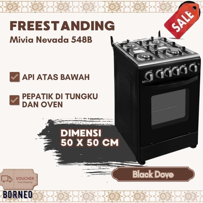 BARU DIAMANTE KOMPOR GAS FREESTANDING MIVIA NEVADA 548B GARANSI RESMI