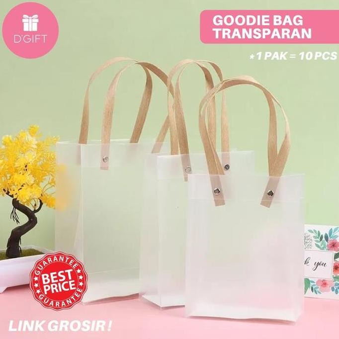 

GROSIR-Goodie Bag Doff Transparan Tote Flower Handbag Tas Hampers Mika