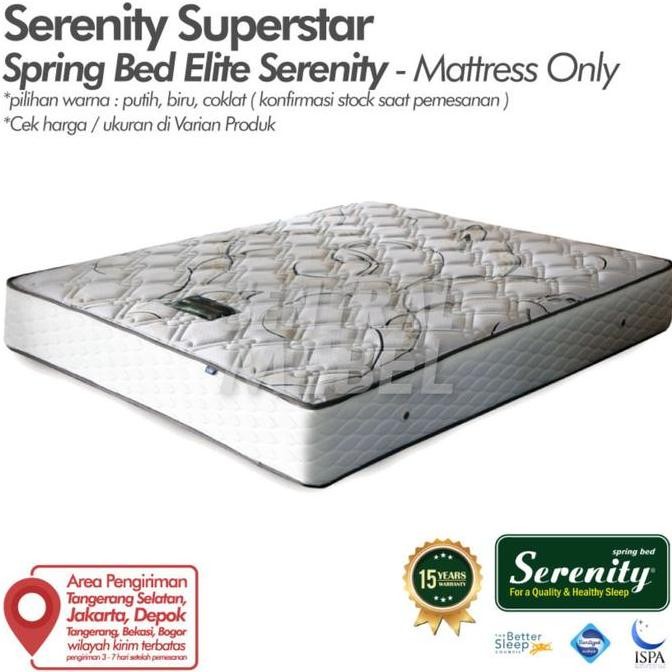 ready spring bed elite serenity superstar - serenity superior mattress only