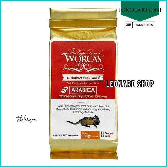 

KOPI LUWAK LIAR WORCAS SUMATRAN KING GAYO ARABICA BIJI / BUBUK GROUND