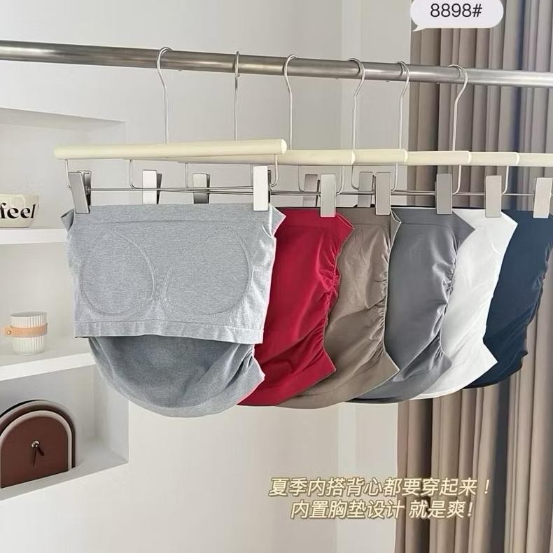 Kemben Bra Wanita Polos Cup Bra Import Serut Kiri Kanan Tanktop Tanpa Tali