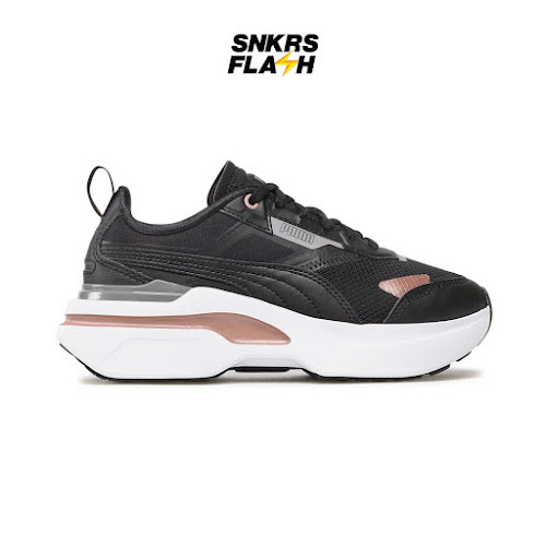 PUMA Kosmo Rider Metallic Black Rose Gold Sepatu Sneakers Wanita - 38489201