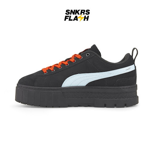 PUMA Mayze Sd X Dua Lipa Black Blue Glow Sepatu Sneakers Wanita - 38729405 - Size 39