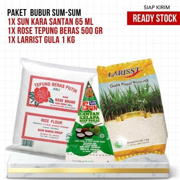 

Terlaris Paket Membuat Bubur Sumsum - Sun Kara Santan + Tepung Beras + Gula