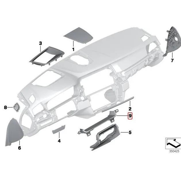 New Original BMW F10 F11 Cover Trim Panel Bawah Speedometer