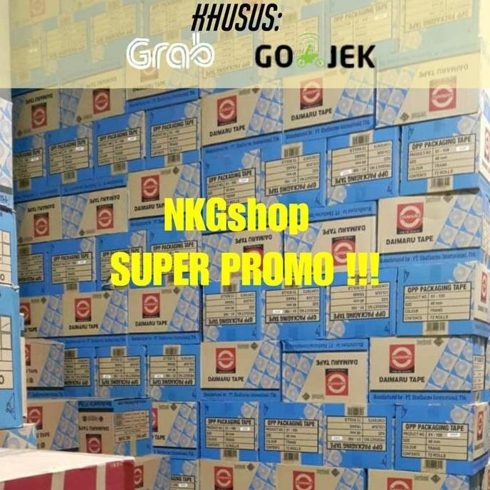 

TERMURAH - SUPER PROMO !! Lakban Daimaru 2" 48mm x 90yard (1dus = 72roll)