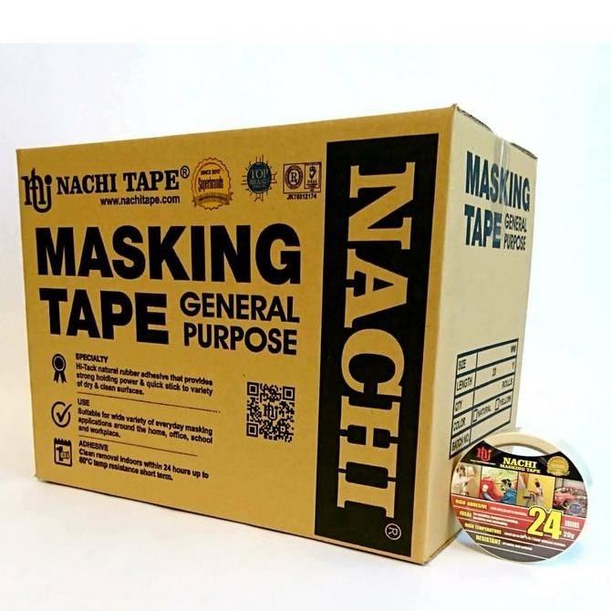 

(Dus) Nachi Masking Tape Lakban Kertas Cream 24 mm x 20 Yard