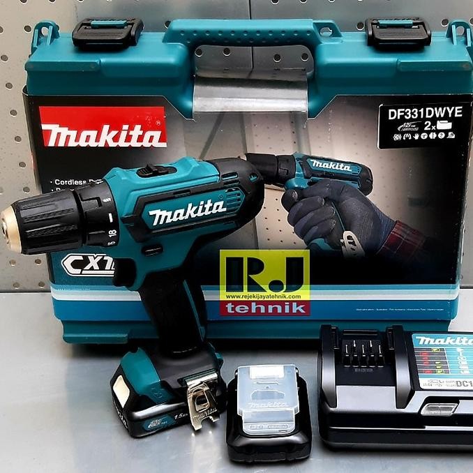 Promo Bor Battery Cordless Makita DF 331 DWYE Makita Mesin Bor Cordless Drill DF331 DWYE bor baterai
