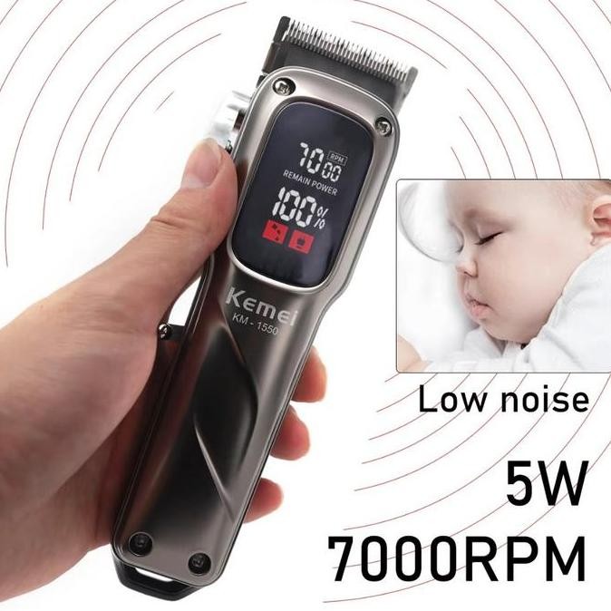 Terlaris CodKemei Alat Cukur Rambut Elektrik Hair Clipper Kemei Km-1550 / Km-1550 Alat Pencukur Kumi