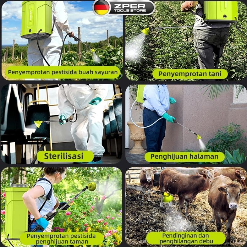 WK ZPER Mesin Semprotan Tanaman Elektrik Tangki Semprot Pertanian Elektrik Sprayer Elektrik 18 Liter