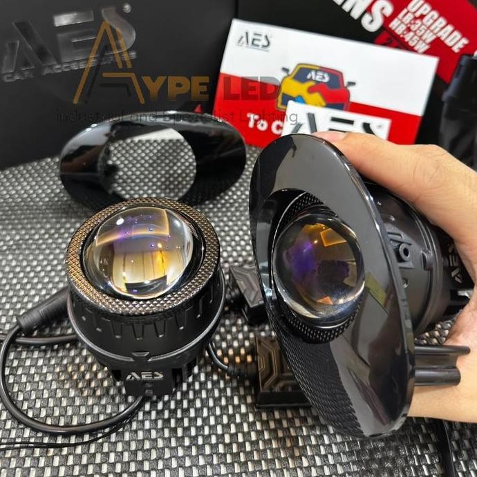 New ORIGINAL AES PROJECTOR BILED FOGLAMP MINI 2 INCH FOGLAMP OVAL HONDA TOYOTA NON LASER DAN LASER |