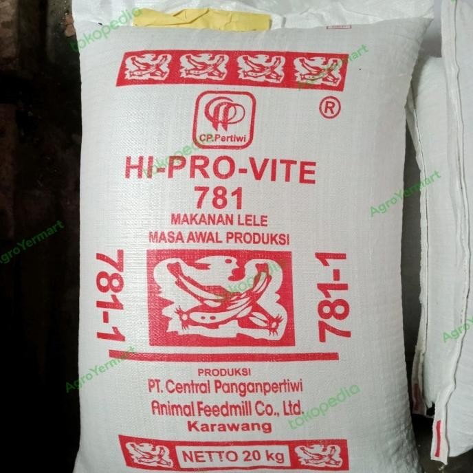 Terlaris Pakan Ikan Lele Nila Pelet Hi Pro-Vite 781 - 1 1 Karung Full