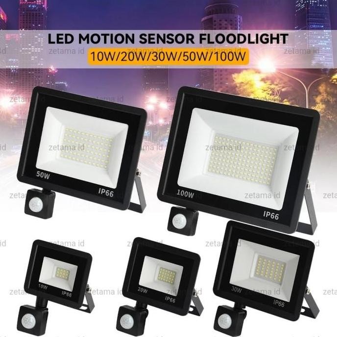 Lampu Sorot Pir Sensor Gerak Induksi Sensor Cahaya Outdoor 220V AC Led Floodlight Induction .,