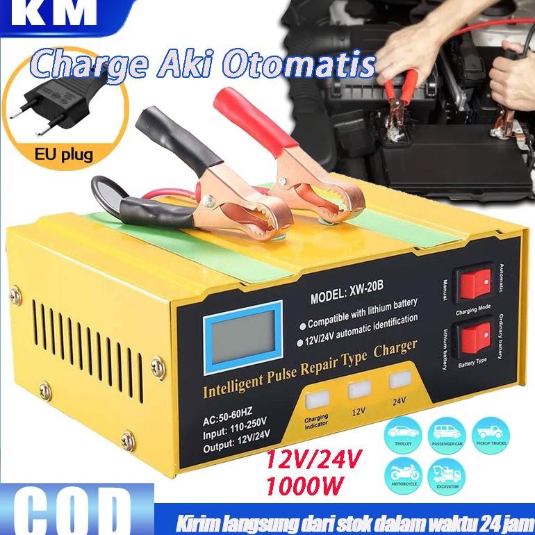 Casan Aki 12 volt 24 volt Smart Battery Charger Mobil Motor Charger Aki Case Aki Mobil Motor Truk Ch