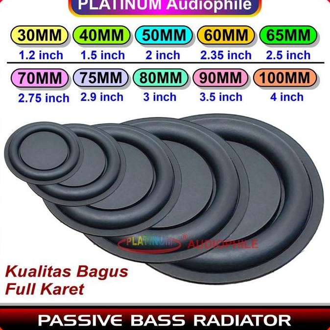 Passive Bass Radiator PBR 30mm 40mm 50mm 60mm 65mm 75mm 80mm 90mm 100mm Pasif Memn Subwoofer