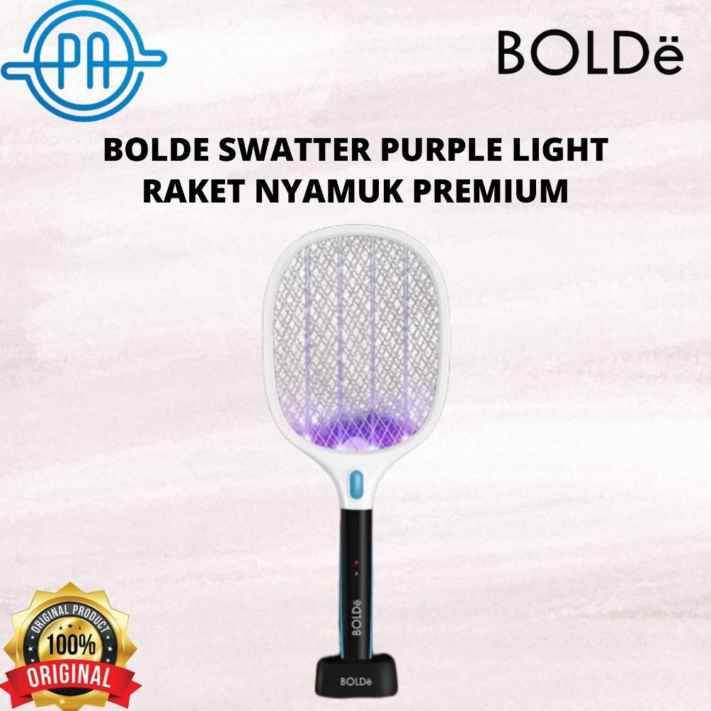 RAKET NYAMUK BOLDE / BOLDE SWATTER PURPLE LIGHT PREMIUM RAKET NYAMUK