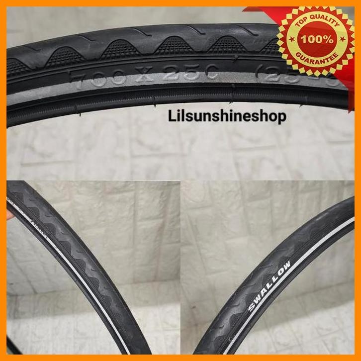 [LSS] BAN LUAR 700 X 25C SWALLOW DELI TIRE 700X25C HITAM ADA LINE REFLECTOR