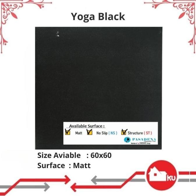 PASADENA GRANITE TILE BY SANDIMAS NEW YOGA BLACK 60x60 1dus isi 4pcs =1,44m2