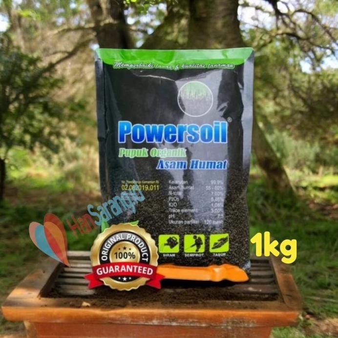 

Terlaris Powersoil Asam Humat Power Soil Pupuk Organik Pembenah Penyubur Tanah Humic Acid 1 Kg