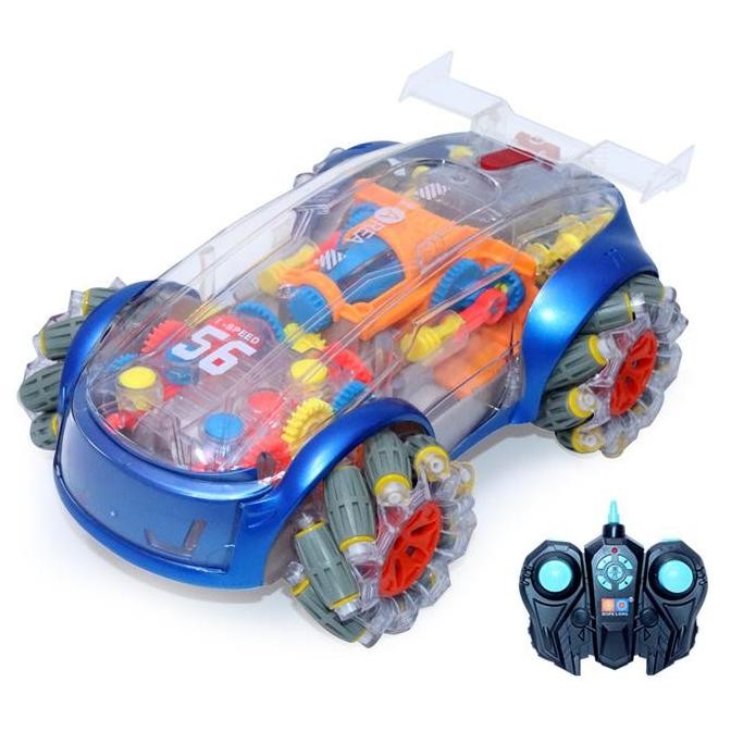 Miliki Mainan Mobil Anak Dasher Rc Transparent Music And Light