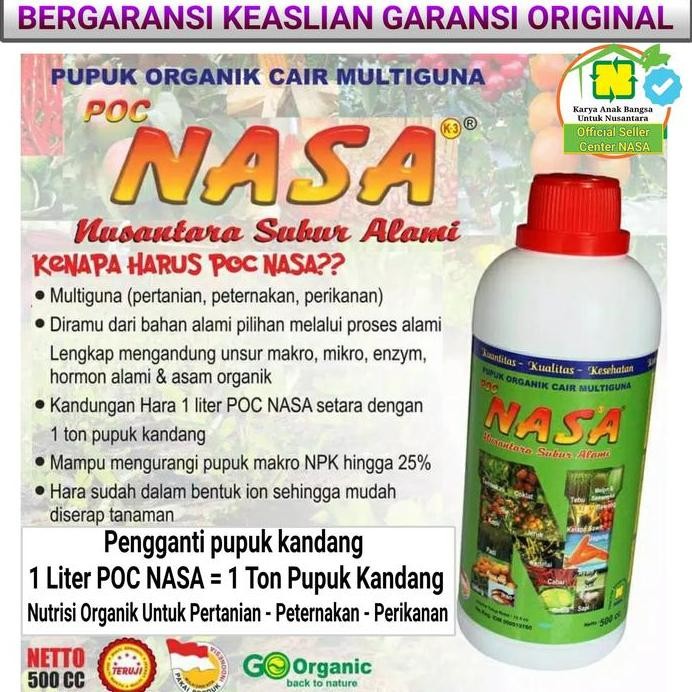 

Terlaris Poc Nasa Original Pupuk Organik Cair Multiguna Kemasan 500 Cc