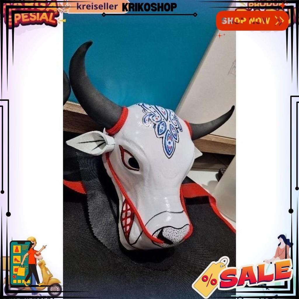 Siap Kirim Mainan Bantengan Mberot Putih /Mainan Anak Anak Bantengan Bantengan Mberot Krs