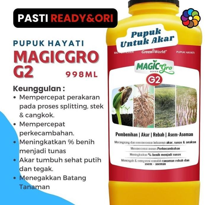 

Terlaris Pupuk Organik Magicgro G2 1L U/ Akar, Pembenihan, Splitting & Anakan