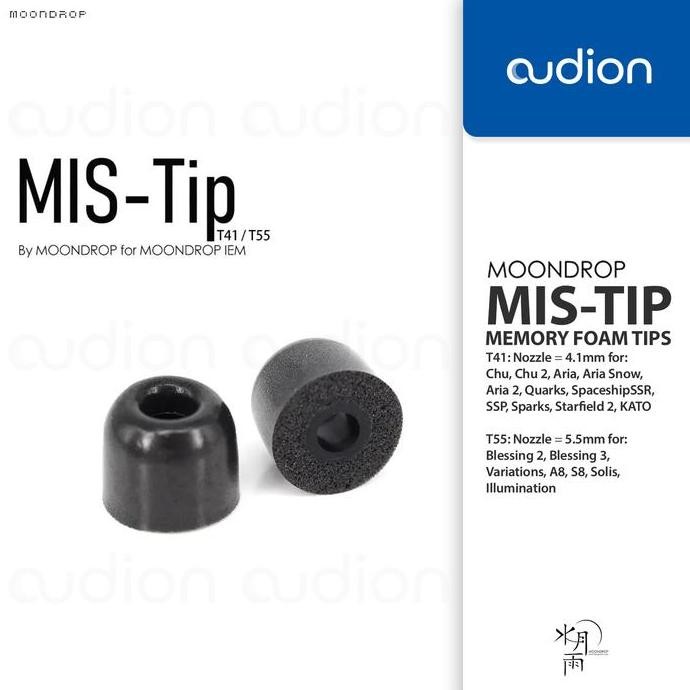 MOONDROP MIS-TIP T41/T55 Memory Foam Sponge Tips Eartips Earpiece